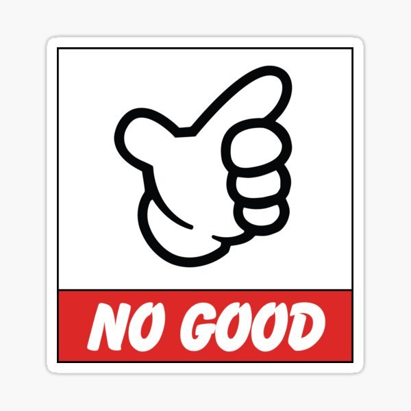 Наклейка no good