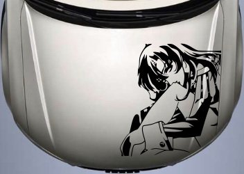 Наклейка на капот для девушки