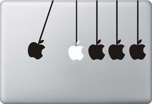 Наклейка яблоко Apple на ноутбук