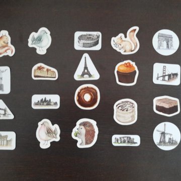 Наклейки из бумаги и скотча