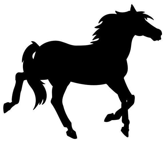 Черная лошадь наклейка