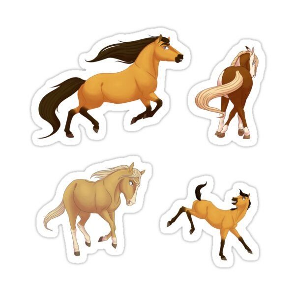 Наклейки в виде лошади