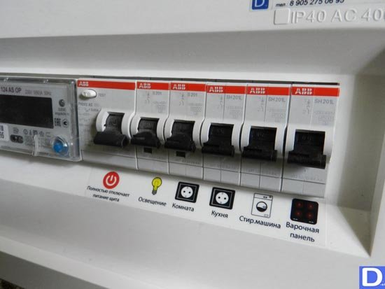 Маркировка автоматов в электрощите