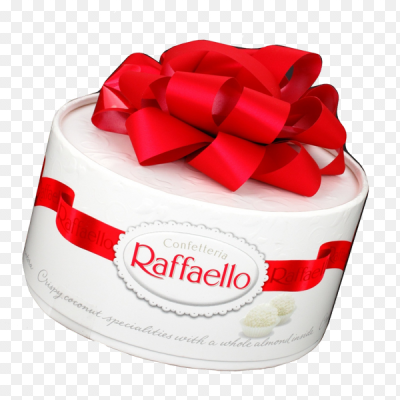 Коробка конфет Рафаэлло на прозрачном фоне
