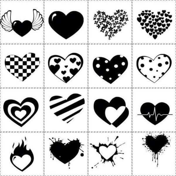 Стикеры черно белые