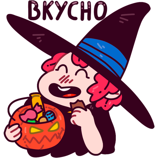 Стикеры ведьмочка