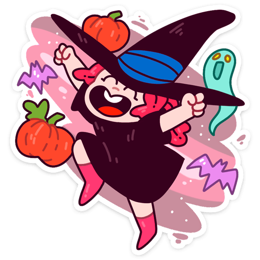 ВК Стикеры имбирная ведьмочка