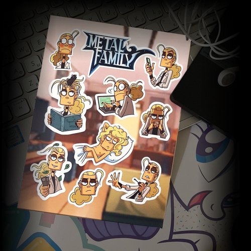 Стикерпак ди из метал Фэмили