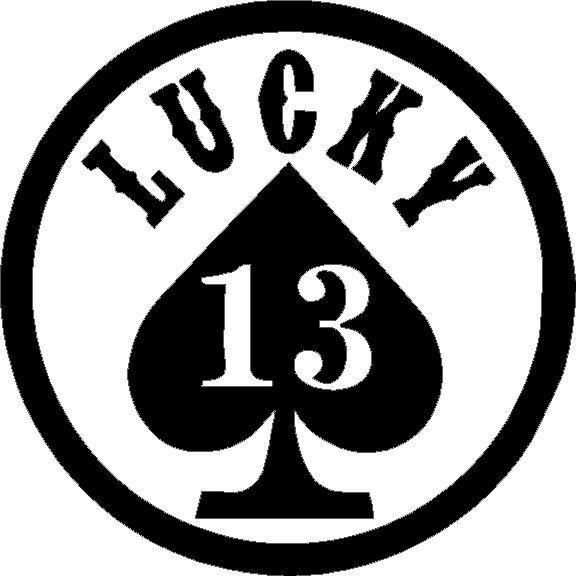 Наклейка число 13