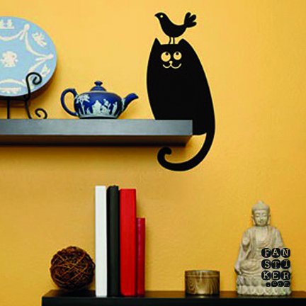 Наклейки на стену коты