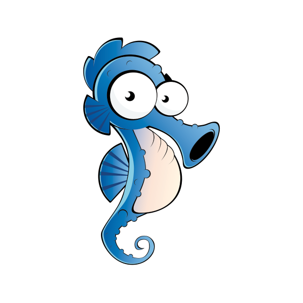 Морской конек картинка мультяшная