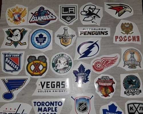 Команды КХЛ НХЛ значки