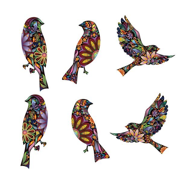 Наклейка птички