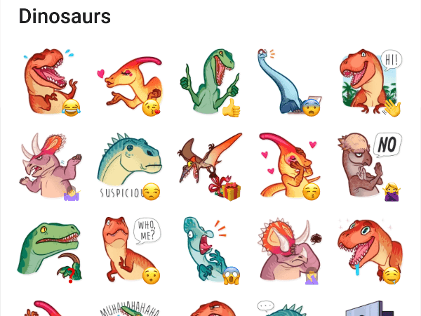 Стикеры динозавры