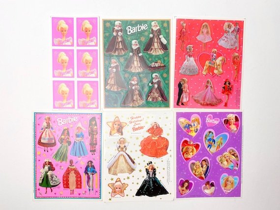 Наклейки Барби 90-х листовые