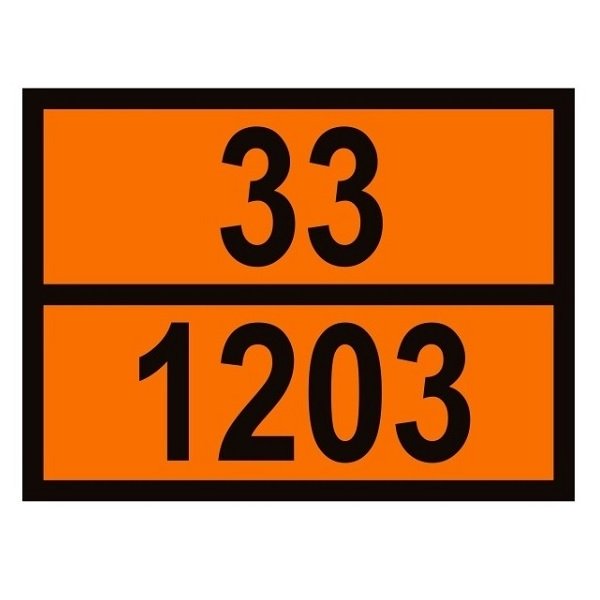 33 1203 Опасный груз табличка