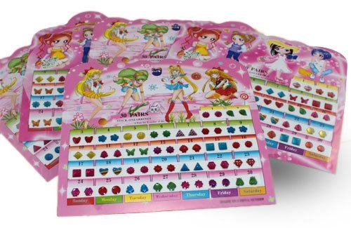 Наклейки серьги для детей