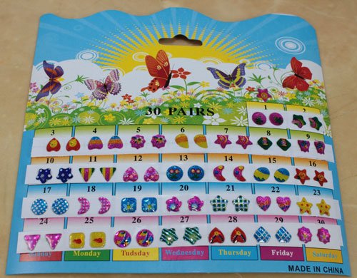 Сережки наклейки из 90х