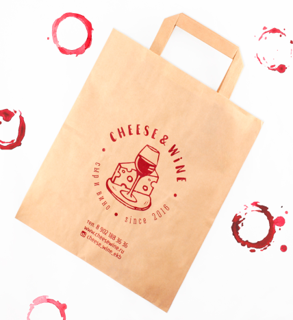 Наклейка на пакет бумажный