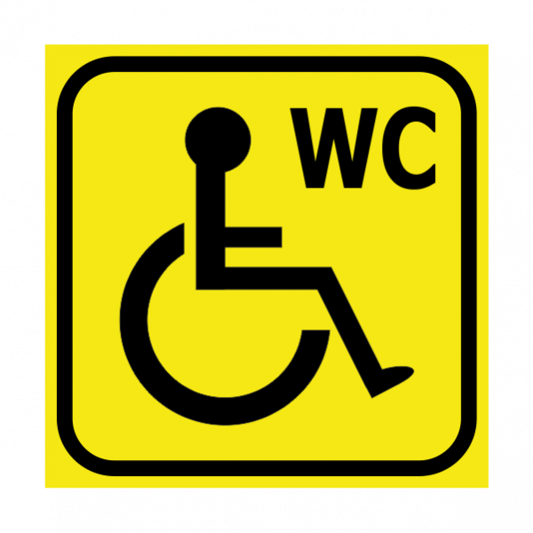 Тактильный знак туалет для инвалидов