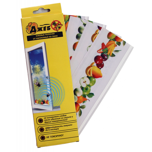 ЛОВУШКА клеевая от мух оконная (полоски) 3шт Аргус