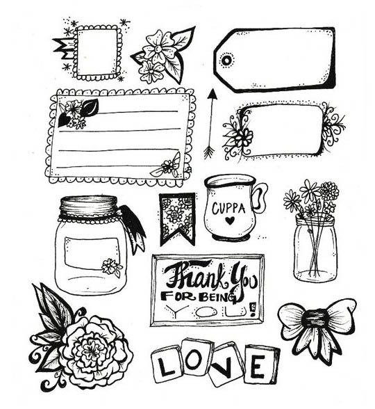 Стикеры для распечатки черно белые