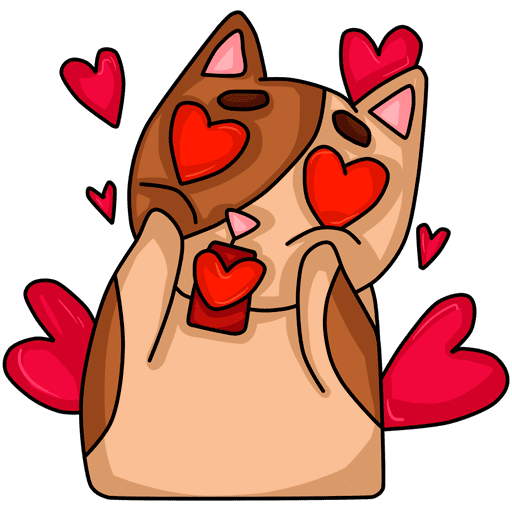 Стикер влюбленность