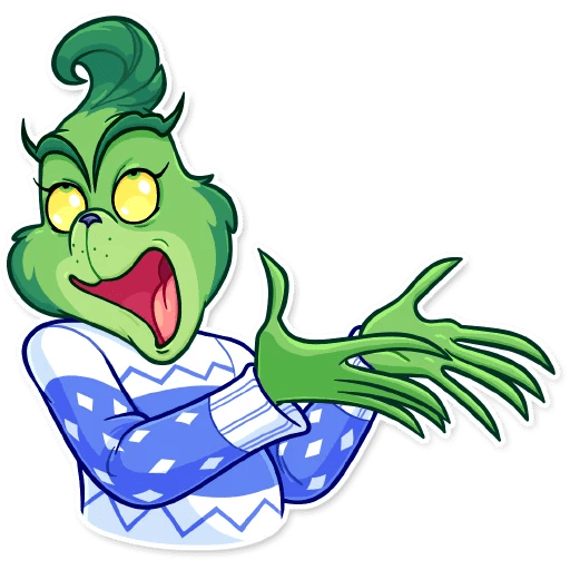 Гринч Стикеры телеграмм