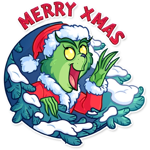 Гринч Стикеры телеграмм