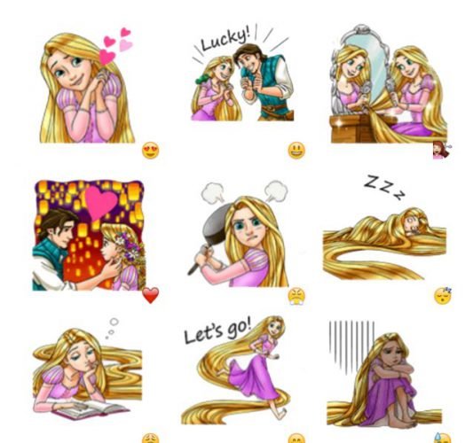 Стикеры Рапунцель