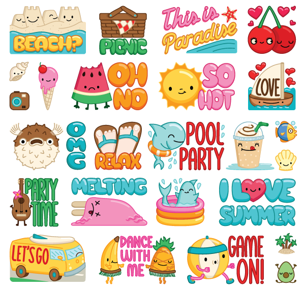 Летние Стикеры