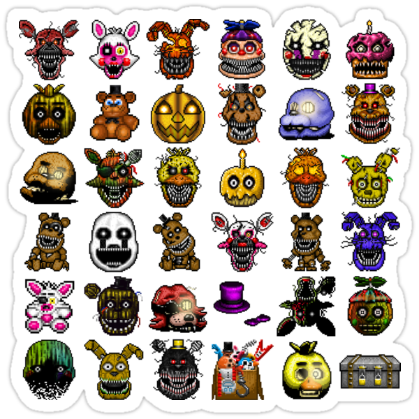 Стикеры ФНАФ наклейки