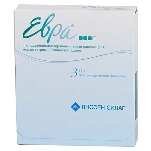 Евра (контрацептив) 203+33,9мкг/24ч №3 трансдерм. Система