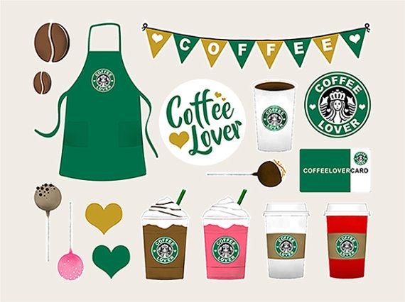 Наклейки для распечатки Старбакс