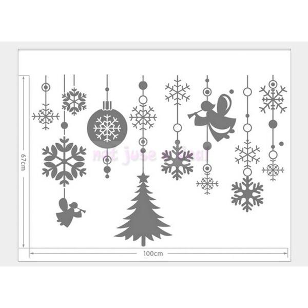 Новогодние наклейки на окна трафареты