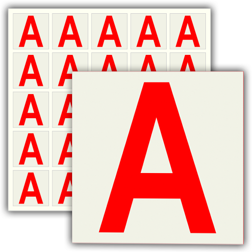 Наклейка буква «а» на аварийный светильник, b92 вектор