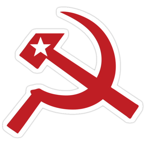 Наклейка на авто серп и молот