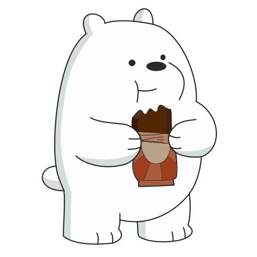 Стикеры белый медведь