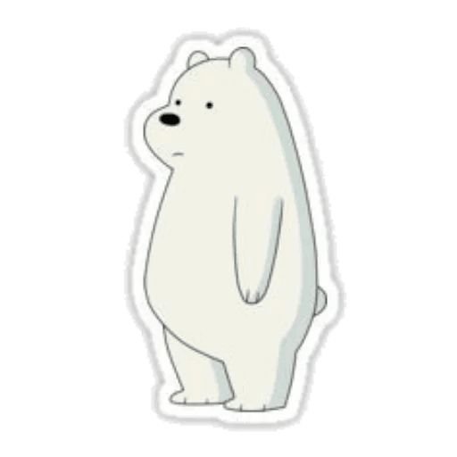 Стикеры белый медведь