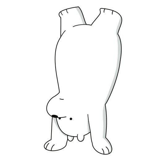 Стикеры белый медведь