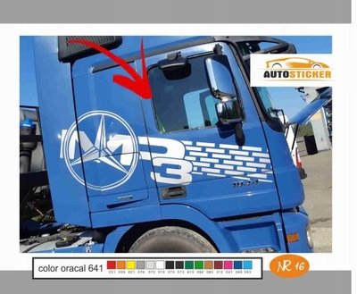 Наклейки на Мерседес Актрос на кабину