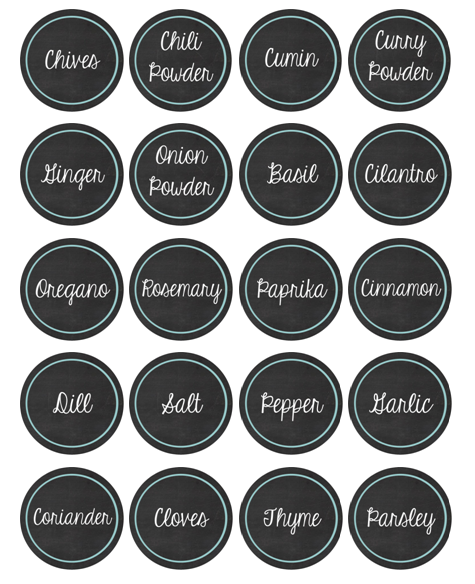 Надписи на специи черные
