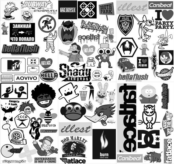 Распечатки черно белые