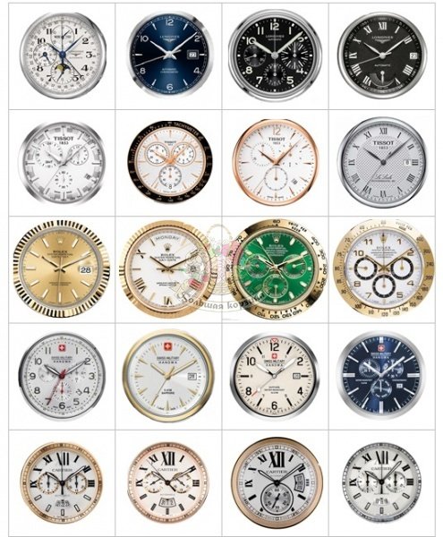 Циферблаты наручных часов для печати