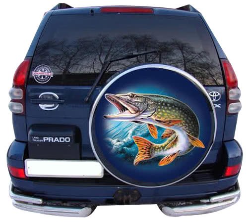 Наклейка на запаску щука