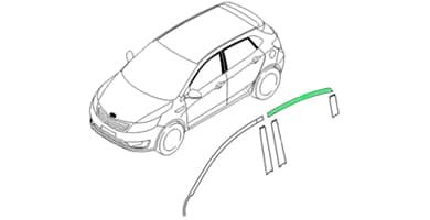 Задний омыватель Киа Рио хэтчбек