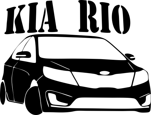 Киа Рио 2 наклейка сзади