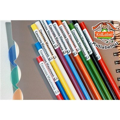 Именные наклейки на канцтовары