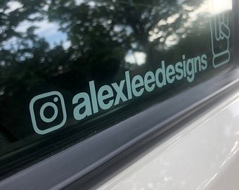 Наклейка Инстаграм на авто