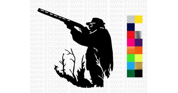 Охота вектор чб